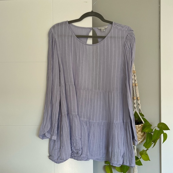 AE Lavender Long Sleeve Babydoll Top - XL - Picture 1 of 8